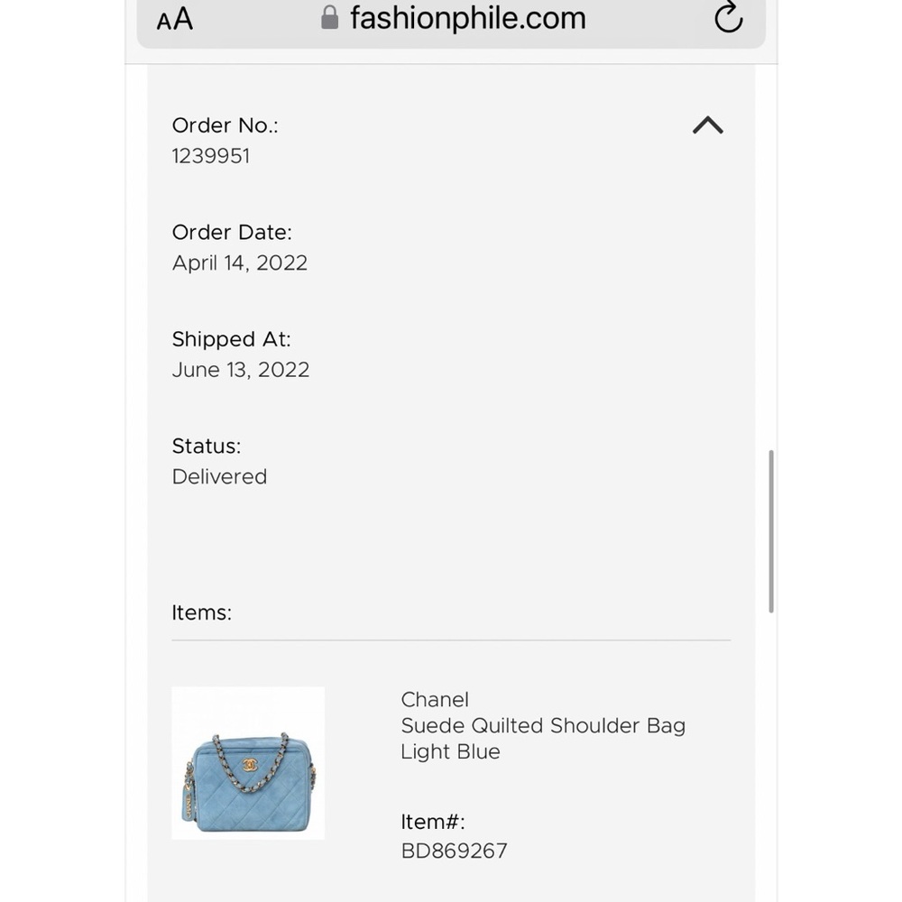 RARE AUTH CHANEL BABY BLUE SUEDE QUILTED CAMERA BAG GOLD CHAIN EUC +CARD & CERT - Picture 10 of 10